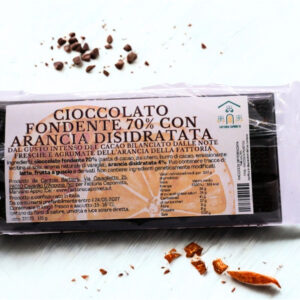 Cioccolato Fondente 70% con Arancia Disidratata