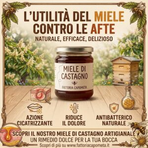 Lo sapevi che il miele di castagno è utile contro le afte?